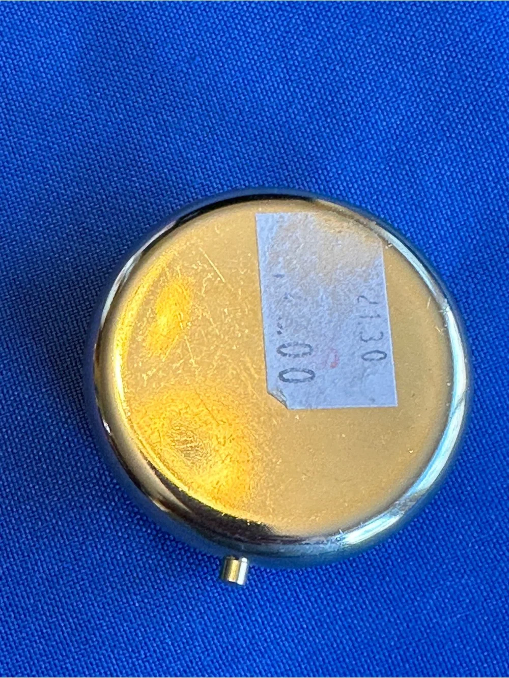 Decorative Austria Crest Divided Pill Box in Black and Gold. Like New